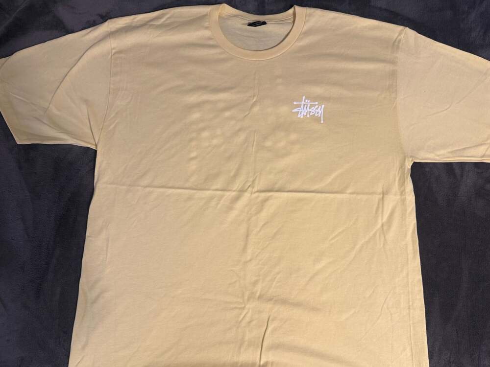 Stussy Logo Graphic T-Shirt Yellow XL